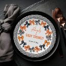 Search for black and white checkered paper plates For her