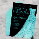 Search for turquoise invitations Aqua
