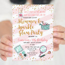 Search for glam party invitations Gold glitter