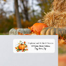 Search for fall floral return address labels Pumpkins