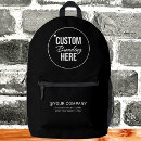 Search for company logo backpacks Text