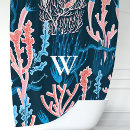 Search for navy blue and coral shower curtains Nautical