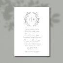 Search for monogram wreath wedding invitations Grey