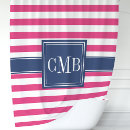 Search for pink and navy shower curtains Elegant
