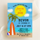 Search for surf birthday invitations Fun in the sun