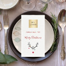 Search for red and white christmas napkins Reindeer