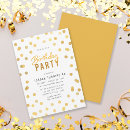 Search for gold and white party invitations Classy