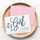 Search for script baby girl shower invitations Typography