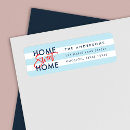 Search for preppy stripes return address labels Navy blue