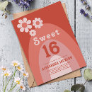 Search for orange sweet 16 invitations Boho