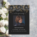 Search for floral celebration of life invitations Gold