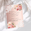 Search for floral lace wedding invitations Blush