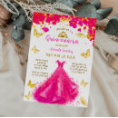 Search for pink butterfly quinceanera invitations Gold glitter