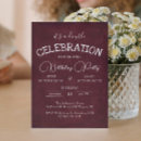 Search for classic birthday invitations Burgundy