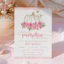 Search for pink gold pumpkin baby shower invitations Faux gold glitter