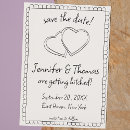 Search for quirky wedding save the dates Hand drawn