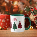 Search for red black green mugs Rustic