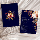 Search for navy blue and burnt orange wedding invitations Elegant