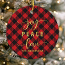 Search for peace love joy christmas tree decorations Rustic