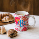 Search for monogram pink flowers mugs Orange