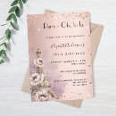 Search for eiffel tower birthday invitations Rose gold