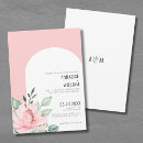 Search for pink watercolor wedding invitations Spring summer fall