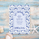 Search for shell birthday invitations Watercolor