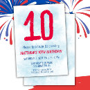 Search for boys 10th birthday invitations Watercolor