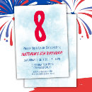 Search for boys 8th birthday invitations Watercolor