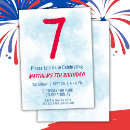 Search for boys 7th birthday invitations Watercolor