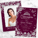 Search for burgundy quince invitations Butterflies