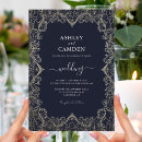 Search for lace wedding invitations Navy blue