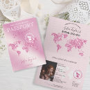 Search for passport bridal shower invitations Destination