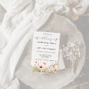 Search for wild flowers wedding invitations Black and white