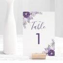 Search for silver numbers table wedding table cards Purple