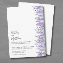 Search for purple watercolor floral wedding invitations Spring summer fall
