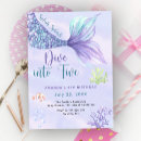 Search for dive into five birthday invitations Watercolor