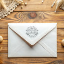 Search for round return address labels rubber stamps Rustic