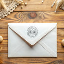 Search for round return address labels rubber stamps Rustic