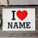 Search for heart doormats I love you