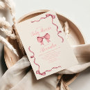 Search for pink bow baby shower invitations Modern