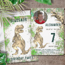 Search for t rex birthday invitations Dino party