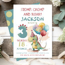 Search for 3 year old boy birthday invitations Dinosaur