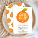 Search for cutie orange baby shower invitations Retro