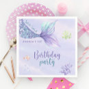 Search for mermaid napkins Girls 1st birthday