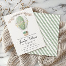 Search for green hot air balloon invitations Watercolor