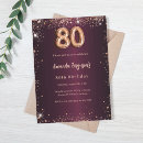 Search for 80 year old woman birthday invitations Modern