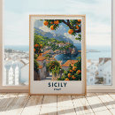 Search for sicily travel posters Mediterranean sea