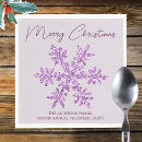 Search for purple christmas napkins Snowflakes