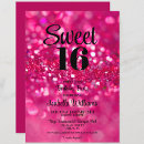 Search for glam sweet 16 invitations Girly